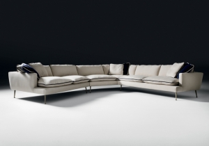 furniture: . ISLAND:MODULAR SOFA WITH STRUCTURE IN FIR AND POPLAR WOOD AND METAL.SEAT AND BACK CUSHIONS IN 100% EUROPEAN, CHANNELLED GOOSE FEATHER, 10% DOWN, CLOSED IN INDEPENDENT ROOMS, FILLING WITH CENTRAL INSERT IN MEMORY FOAM. | ARCHONTIKIS - BLACKTIE